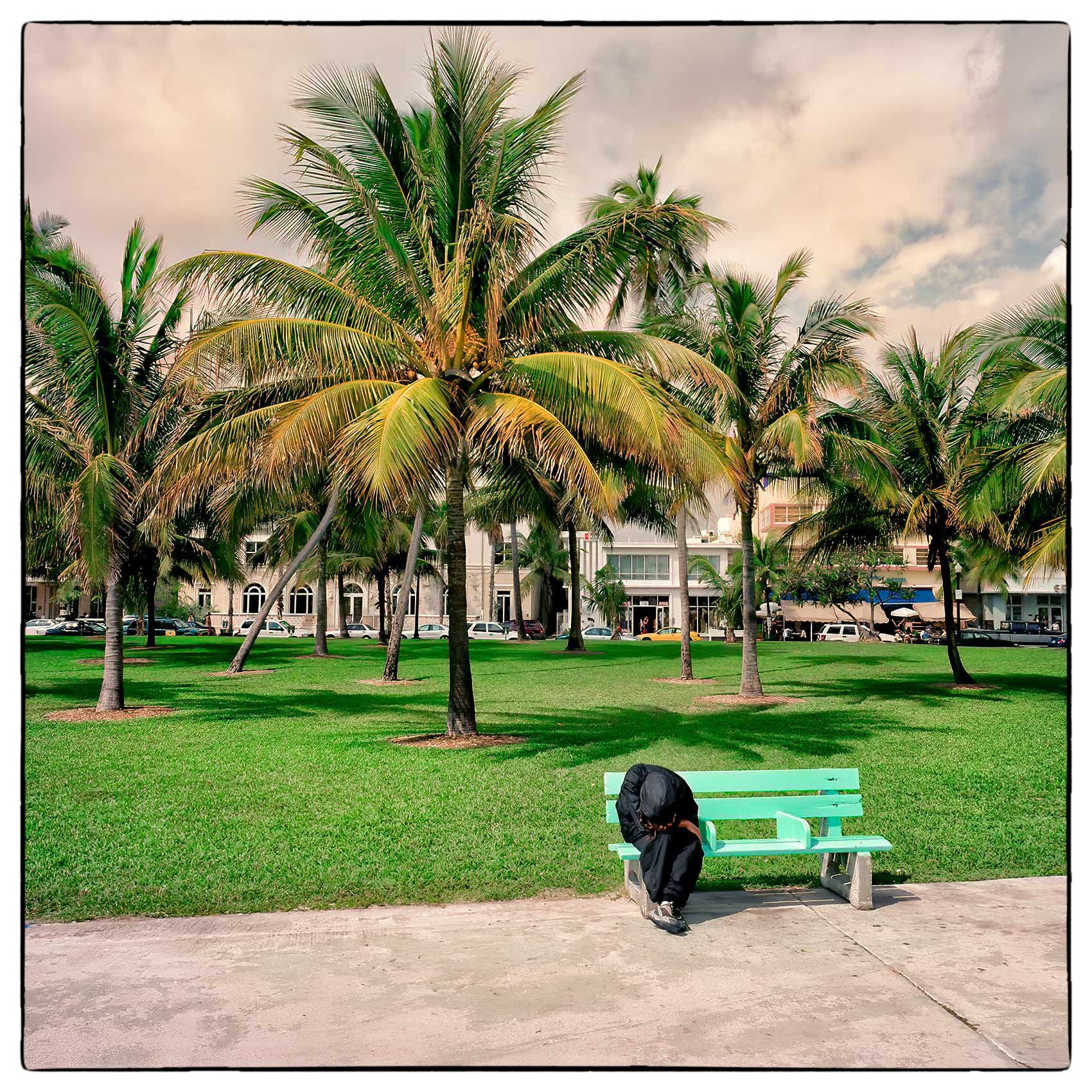 a-homeless-man-sits-on-a-bench-amongst-the-green-pastel-beauty-of-miami-beach