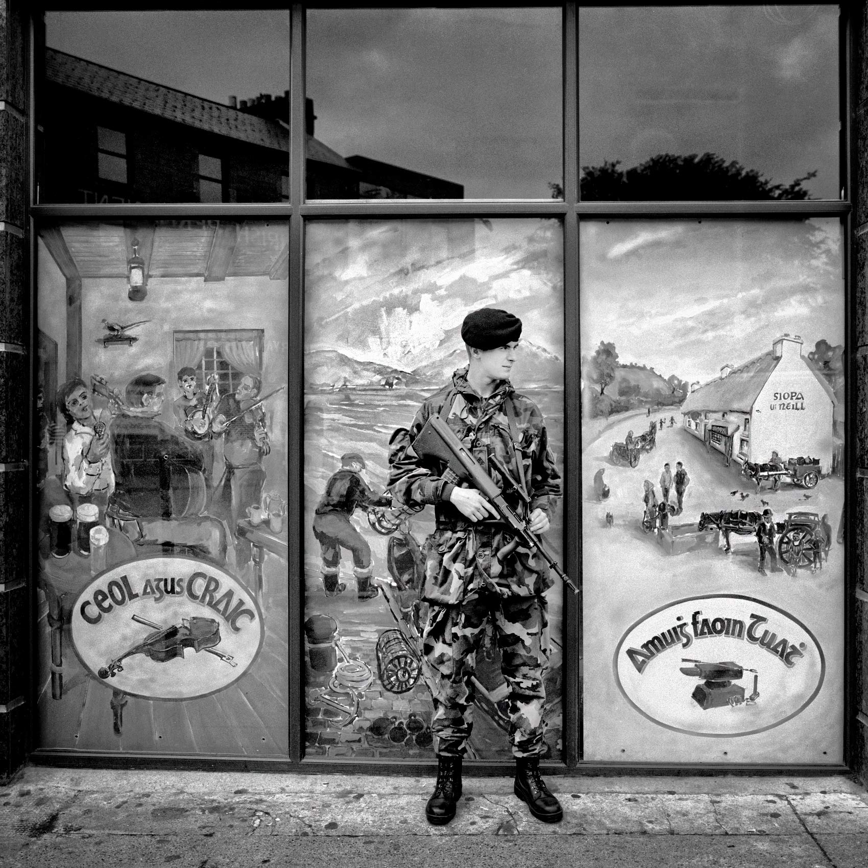 a-irish-soldier-stands-guard-outside-a-bank-in-galway-ireland