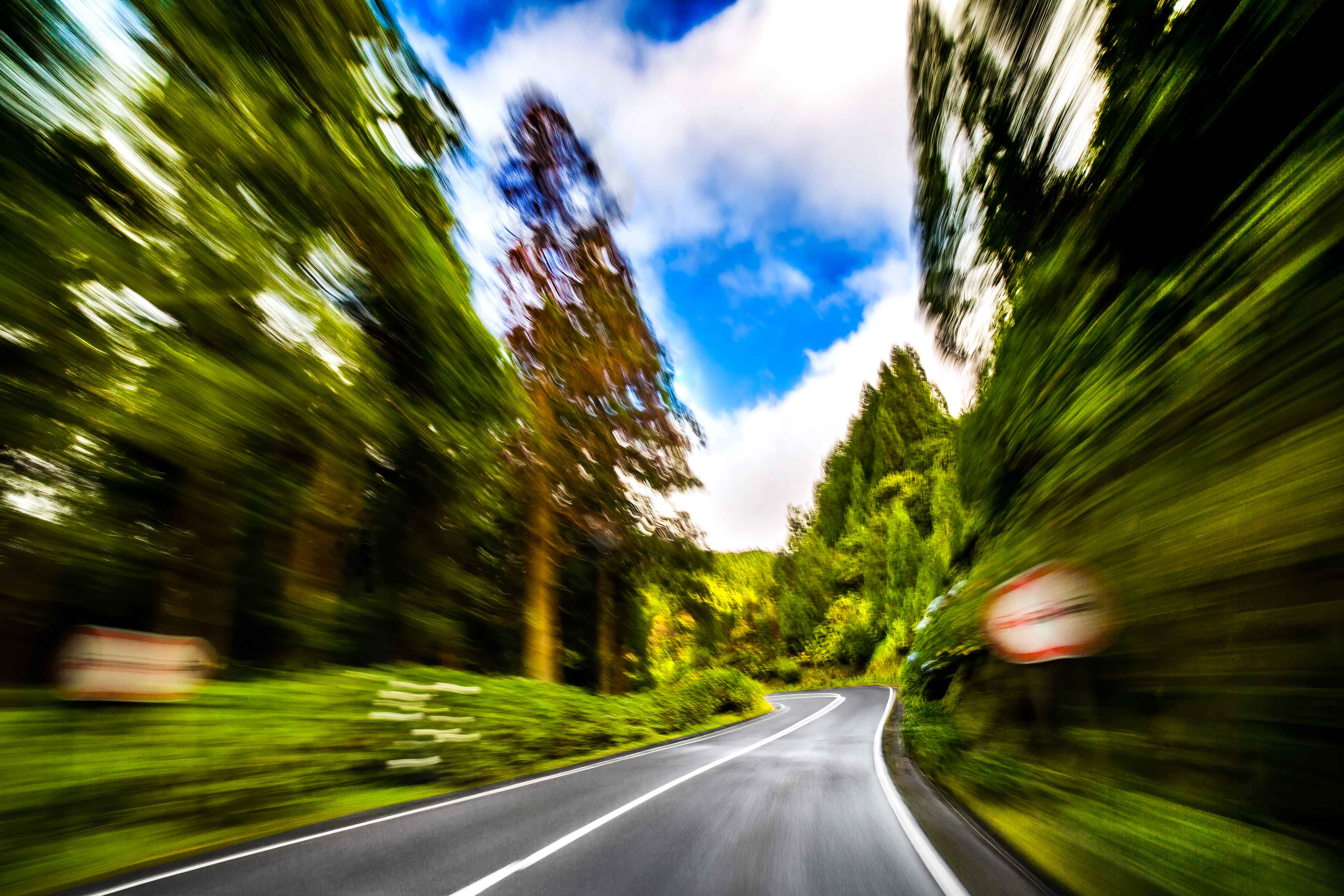 a-photo-taken-with-a-slow-shutter-speed-on-a-highway-in-the-azores-on-sao-miguel-island