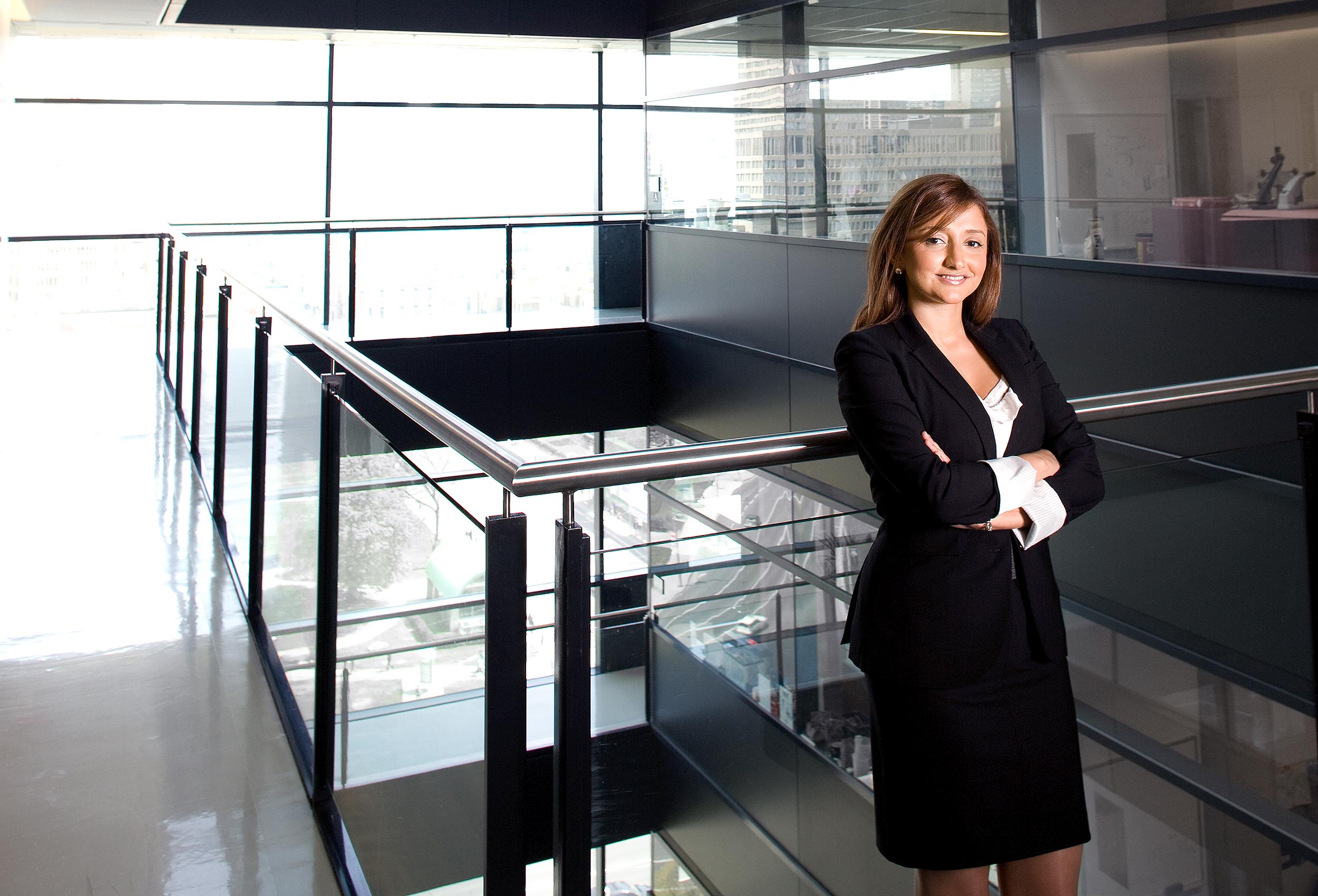 a faculty of nursing student poses for her business  portrait  at university of toronto 