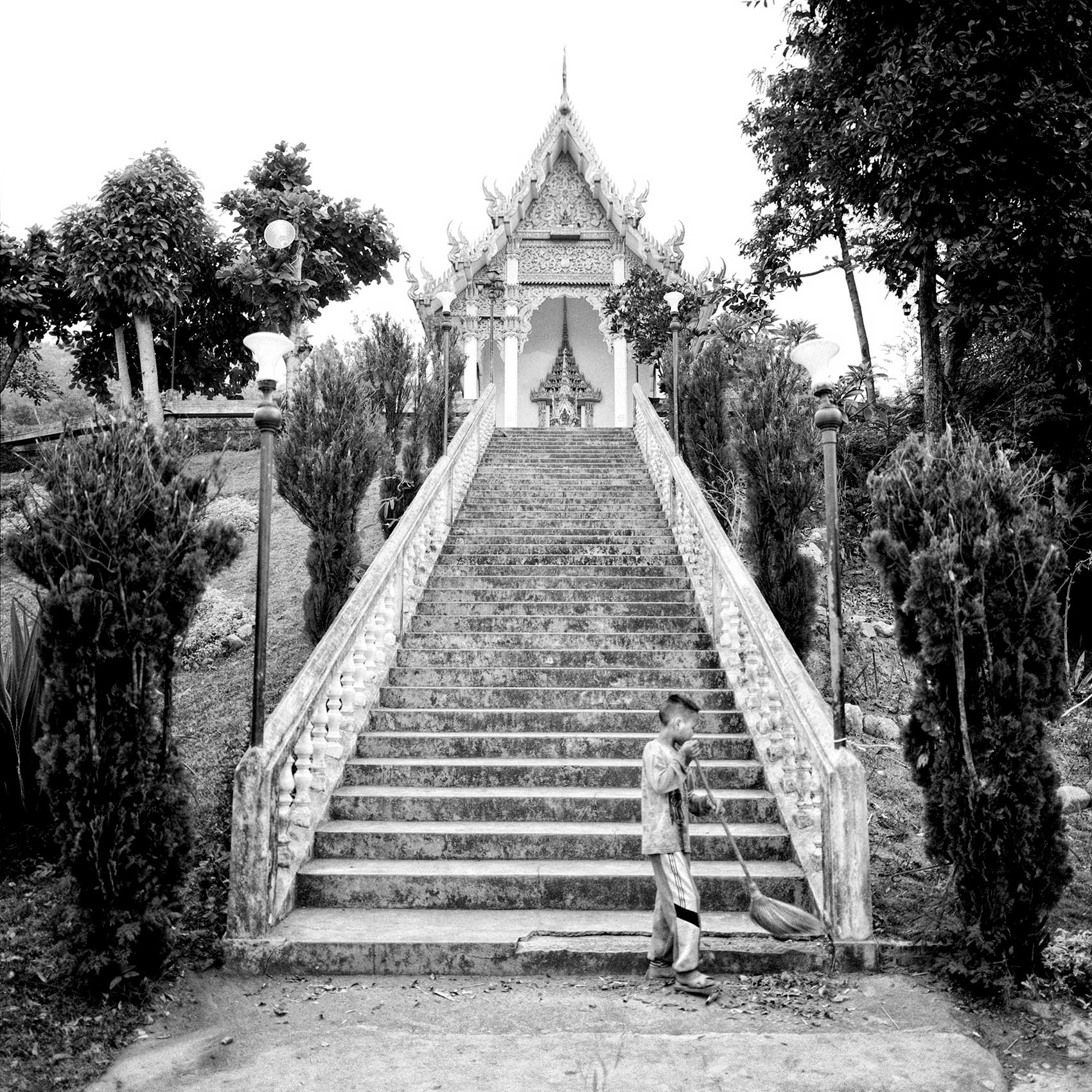 a-young-boy-sweeps-the-steps-of-a-buddhist-temple-in-chang-rai-thailand
