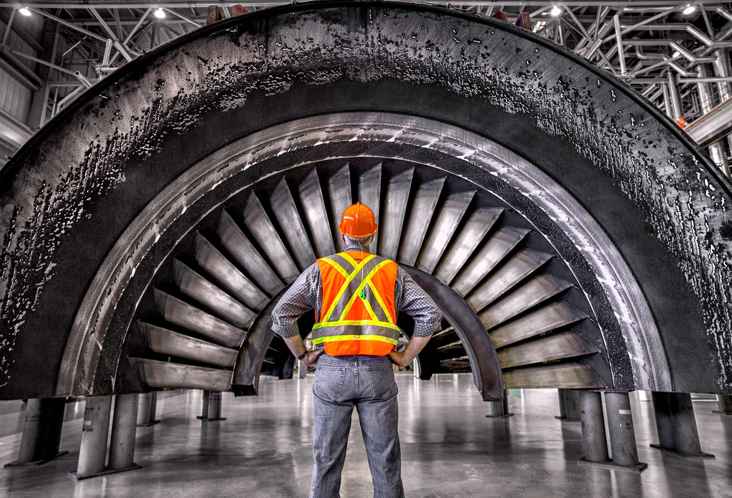 a toronto employee poses for an industrial business photo at the darlington plant