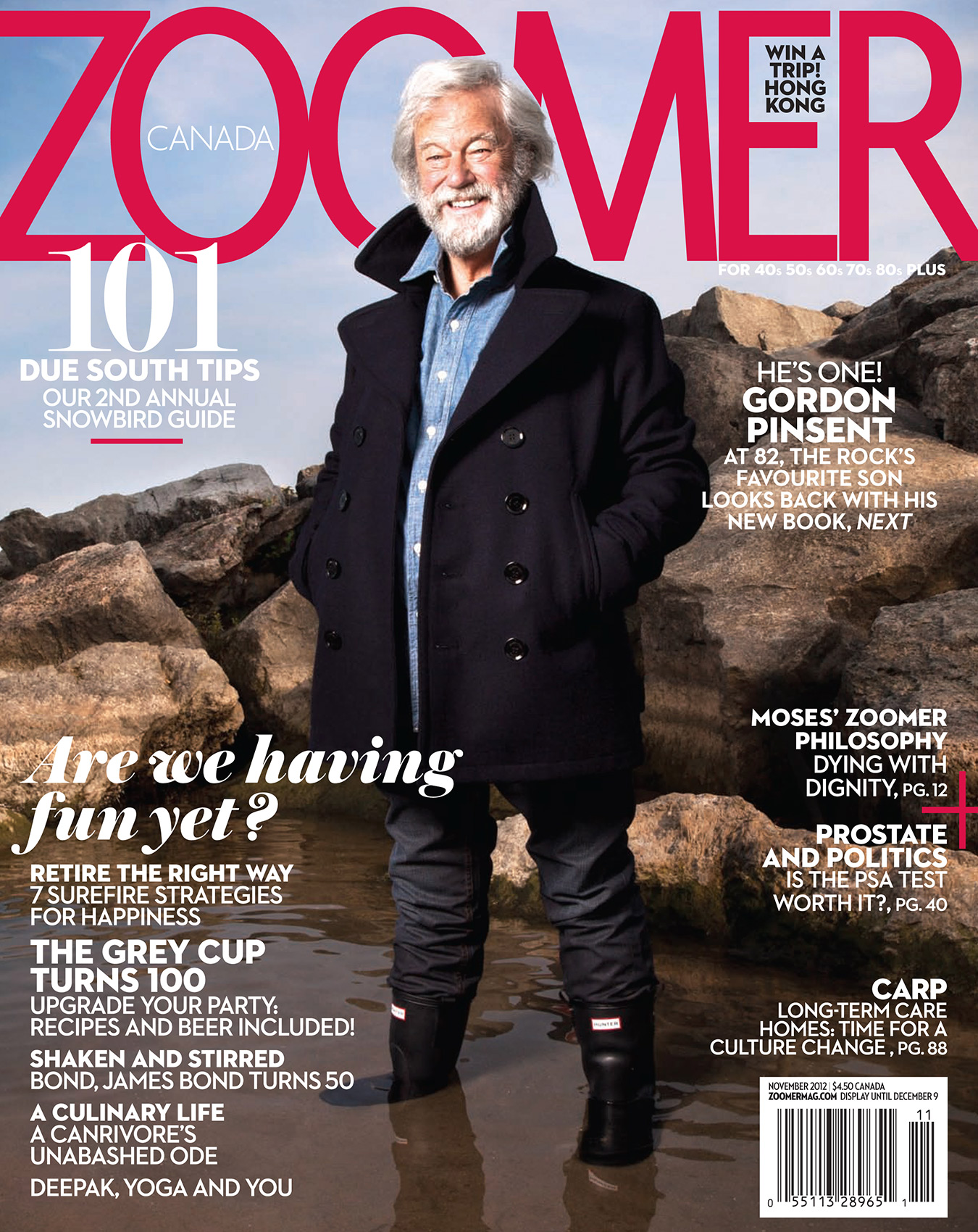 canadian actor gordon pinset poses for a photograph for the cover of zoomer magazine