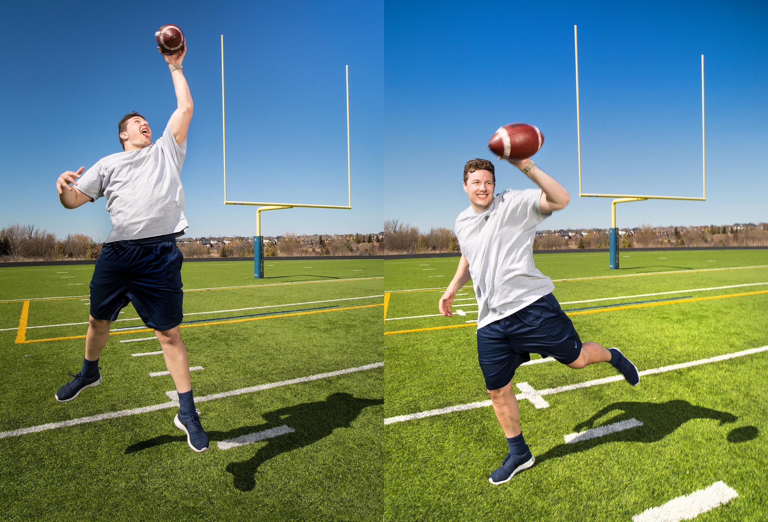 a photo of an upper canada college student playing football in toronto 