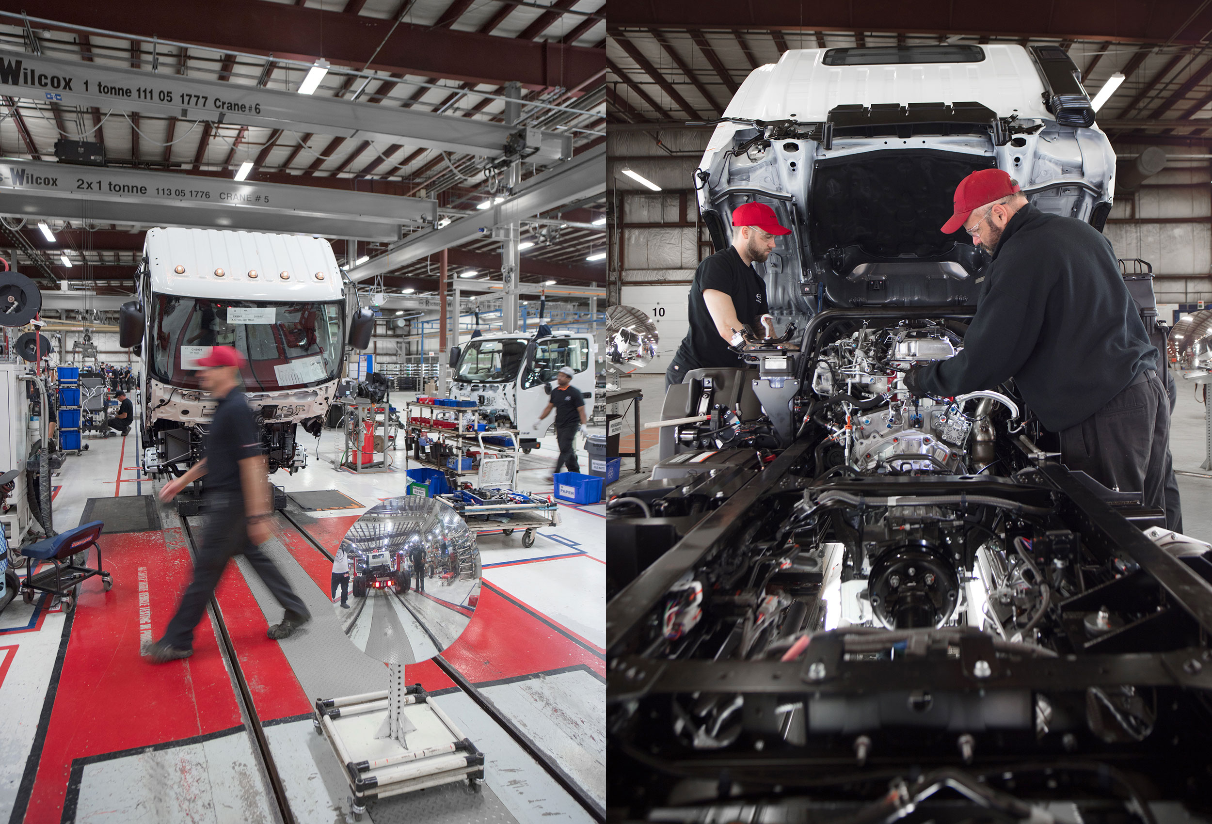 hino truck employees manufactur the m series truck at the woodstock ontario plant
